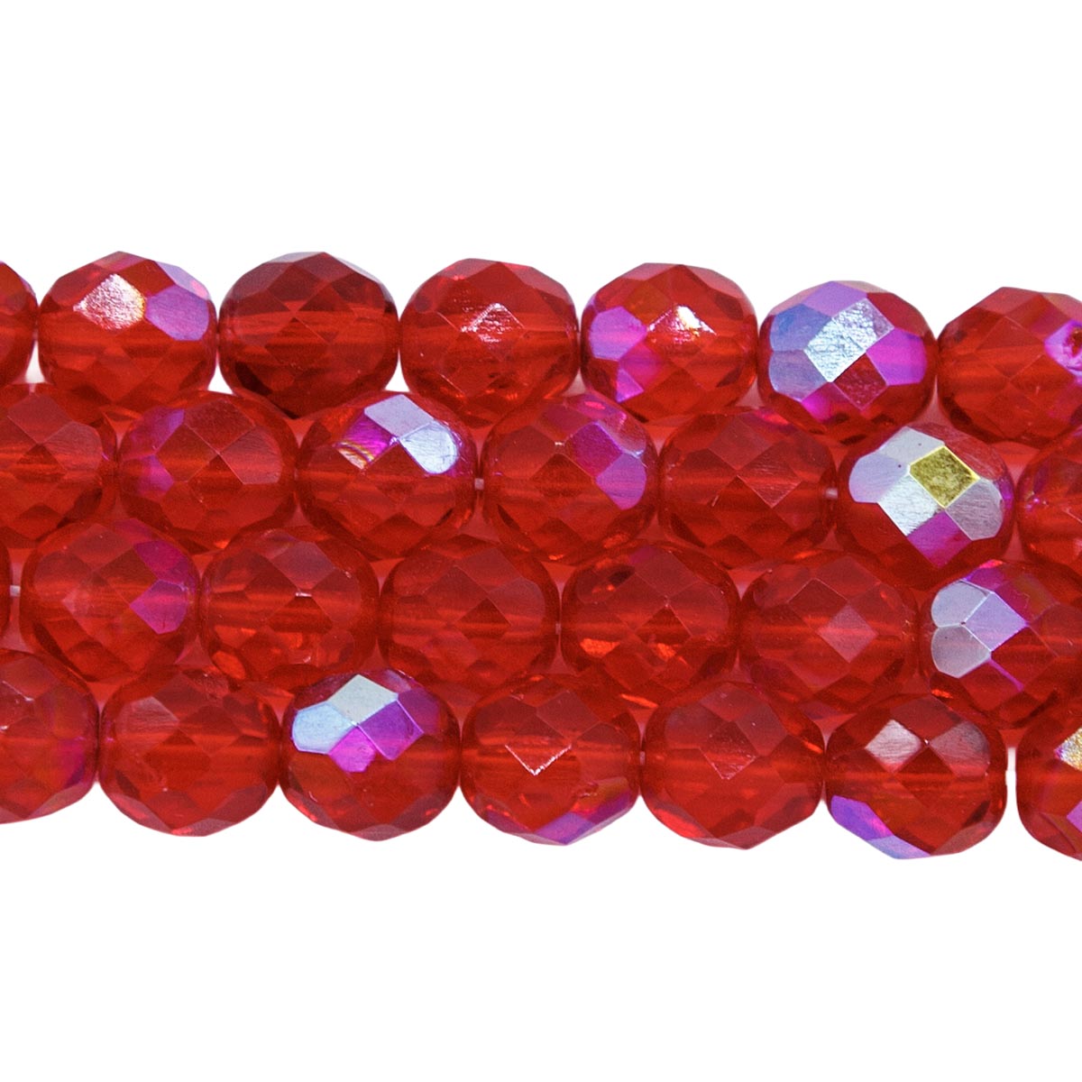 8FC544: CZ FACET RD Ruby AB 8mm 150PC