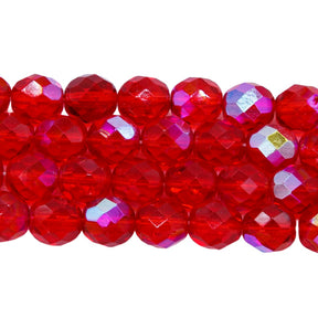 8FC544R: CZ FACET RD Ruby AB 8mm-25PC