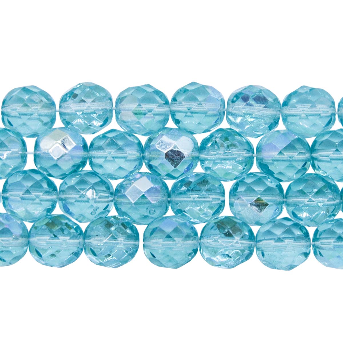8FC565-1: CZ FACET RD MED Aquamarine AB 8mm 150 PC