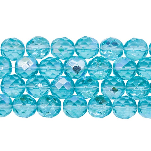 8FC565-1: CZ FACET RD MED Aquamarine AB 8mm 150 PC