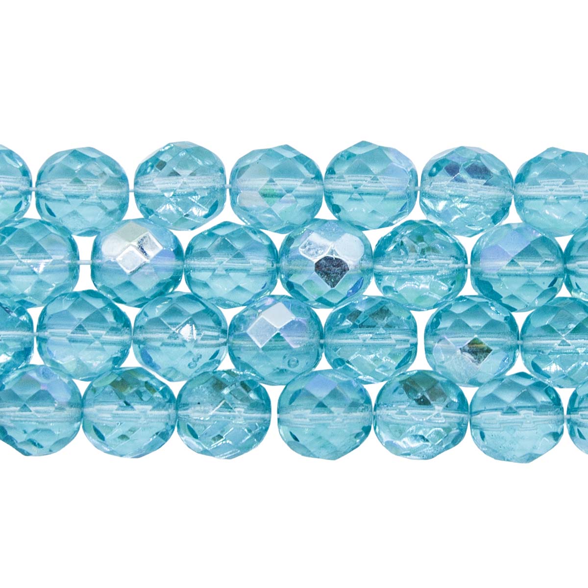 8FC565-1R: CZ FACET RD MED Aquamarine AB 8mm 25PC