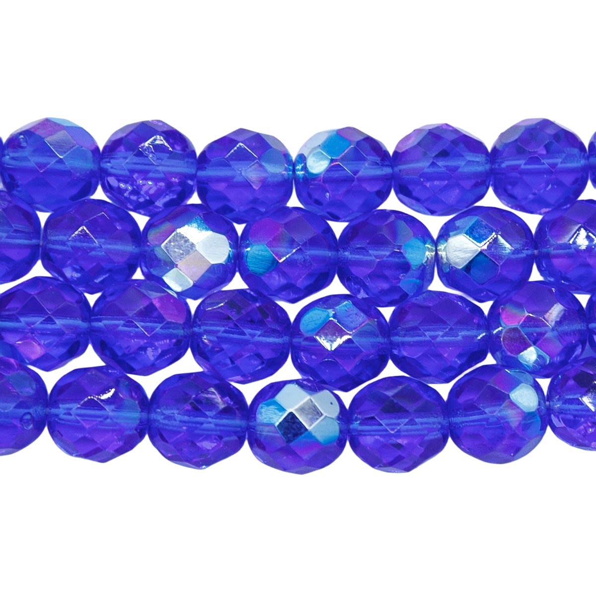8FC567R: CZ FACET RD MED DK Aqua AB 8mm-25PC