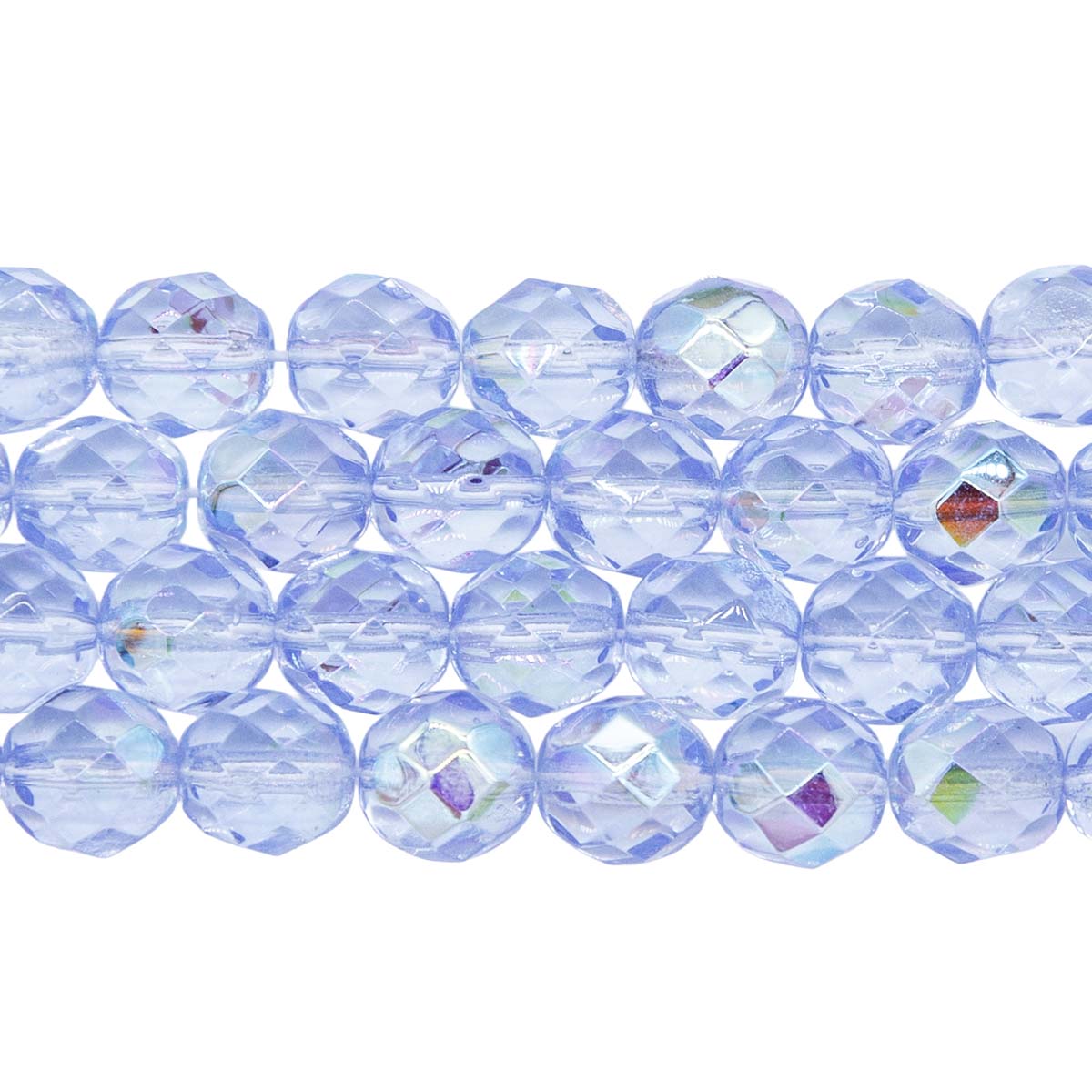 8FC572R: CZ FACET RD LT Sapphire AB 8mm-25PC