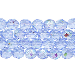 8FC572R: CZ FACET RD LT Sapphire AB 8mm-25PC