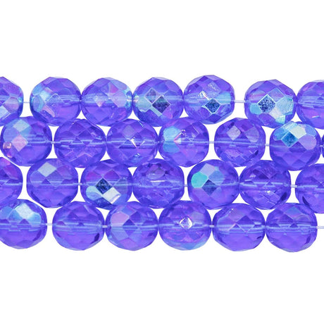 8FC574: CZ FACET RD Sapphire AB 8mm-150PC