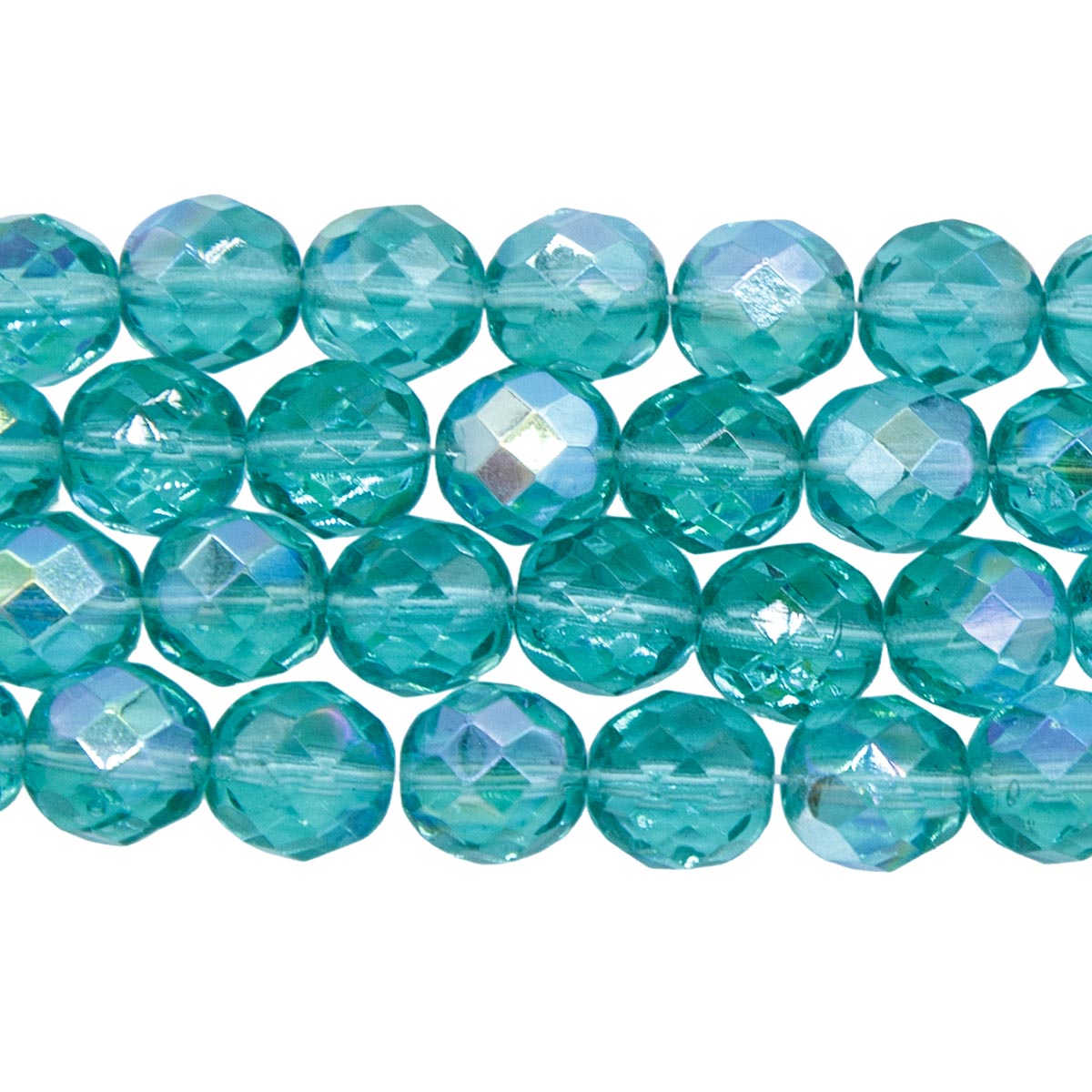 8FC585-TR: CZ FACET RD Aquamarine AB 8mm-25PC