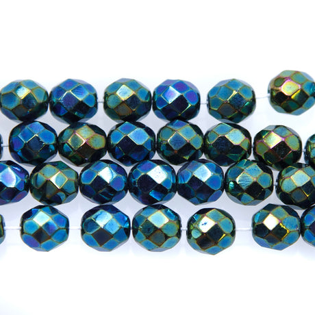 8FC588R: CZ FACET RD Green Iris 8mm 25PC