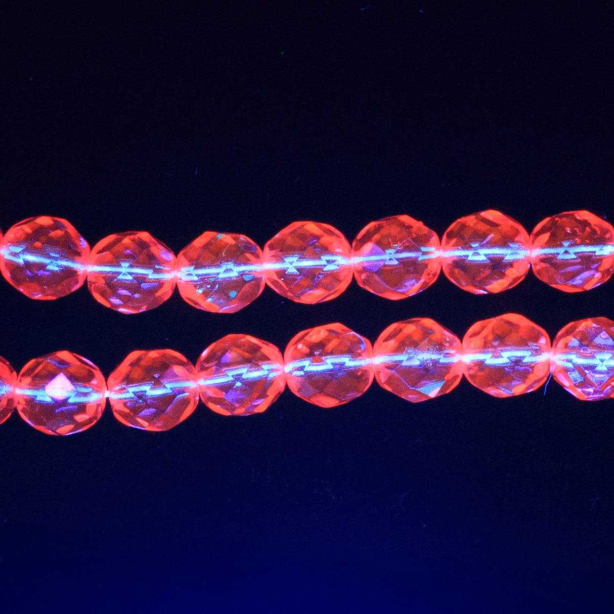 8FC592-CR: CZ Round Faceted Hot Pink Coated AB 8mm 25PC
