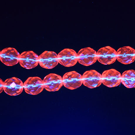 8FC592-CR: CZ Round Faceted Hot Pink Coated AB 8mm 25PC