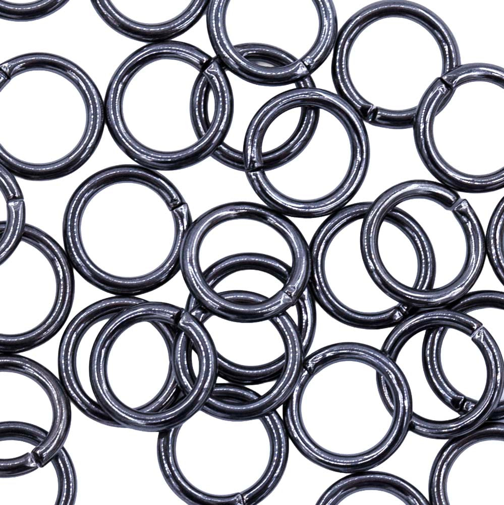 8FI200-GM: Jump Ring Gun Metal 8mm NF - 36PC