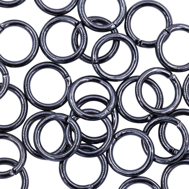 8FI200-GM: Jump Ring Gun Metal 8mm NF - 36PC