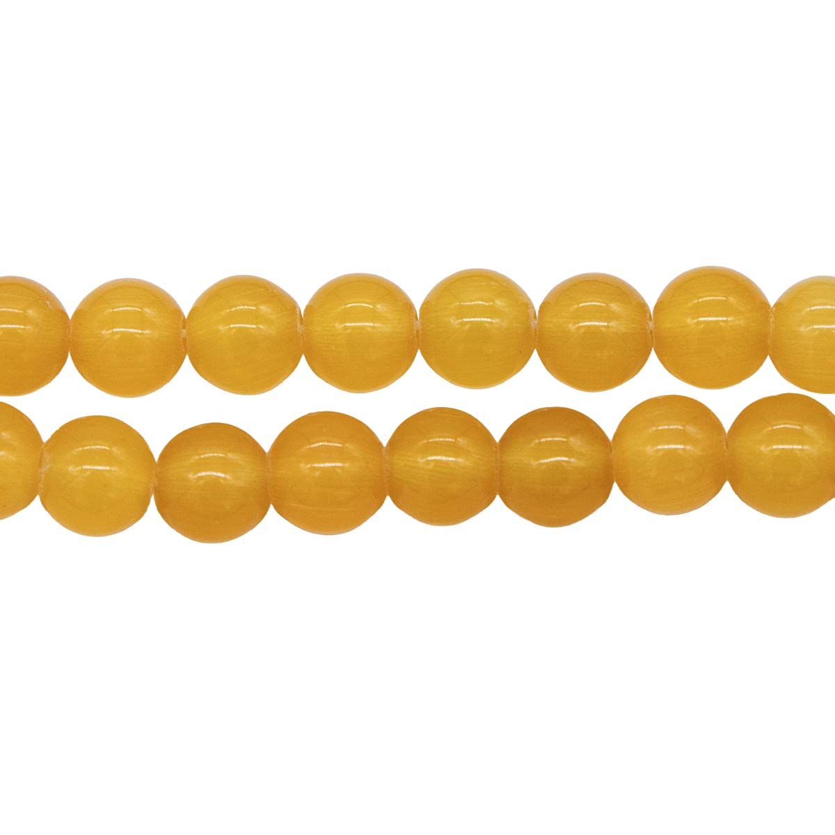8FO654-2: Fiber Optic Bead Round Gold 8mm
