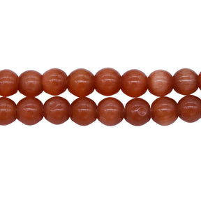 8FO656-2: Fiber Optic Bead Round Light Brown 8mm