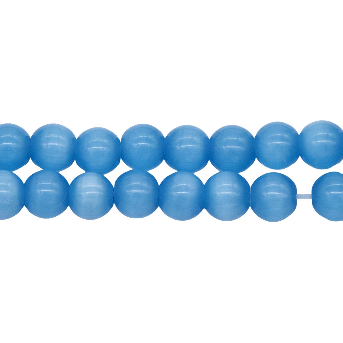 8FO668-2: Fiber Optic Round Capri Blue 8mm