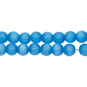 8FO668-2: Fiber Optic Round Capri Blue 8mm