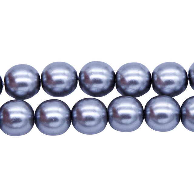 8GP605R: CZ Glass Pearl Grey 8mm - 25PC