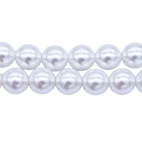 8GP612: CZ Glass Pearl White 8mm 150PC