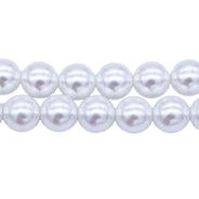 8GP612R: CZ Glass Pearl White 8mm 25PC