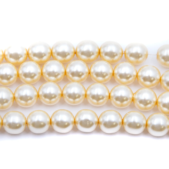 8GP615: CZ Round Cultura Pearl Parchment 8mm 150PC