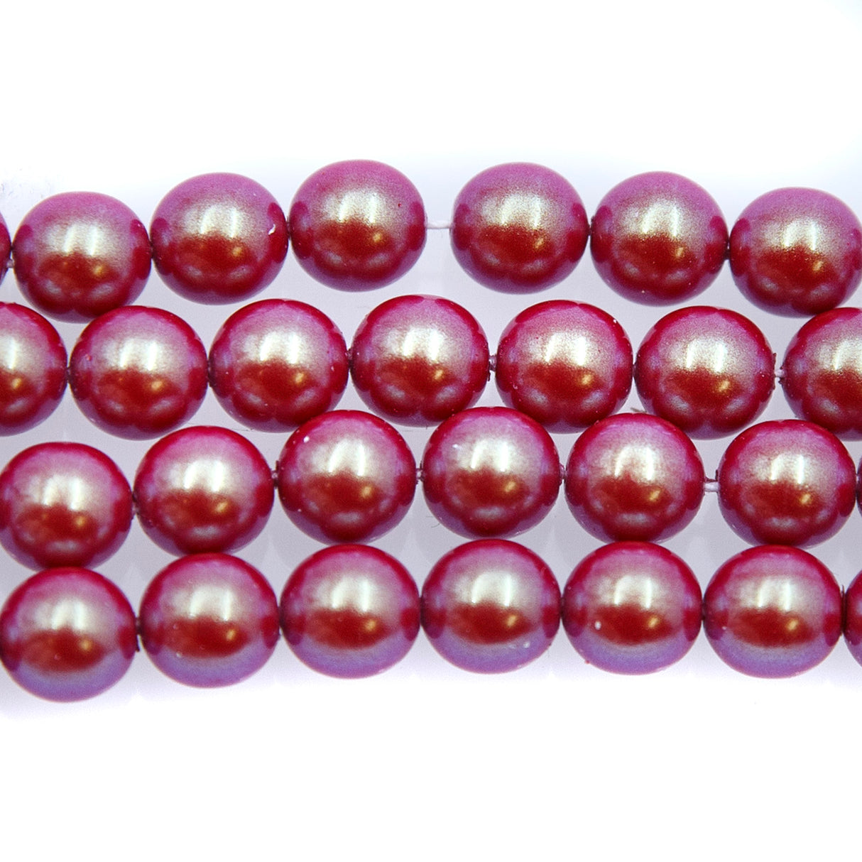 8GP645-IR: CZ Glass Pearl Iridescent Red 8mm-25PC