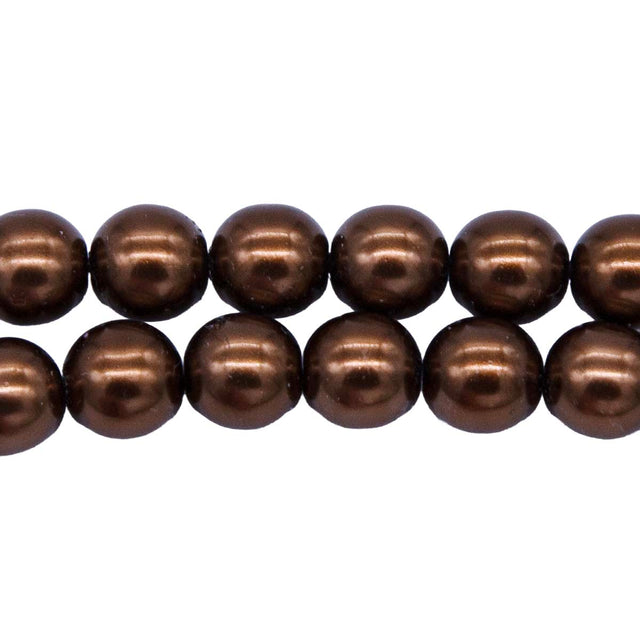 8GP658: CZ Glass Pearl Brown 8mm - 150PC