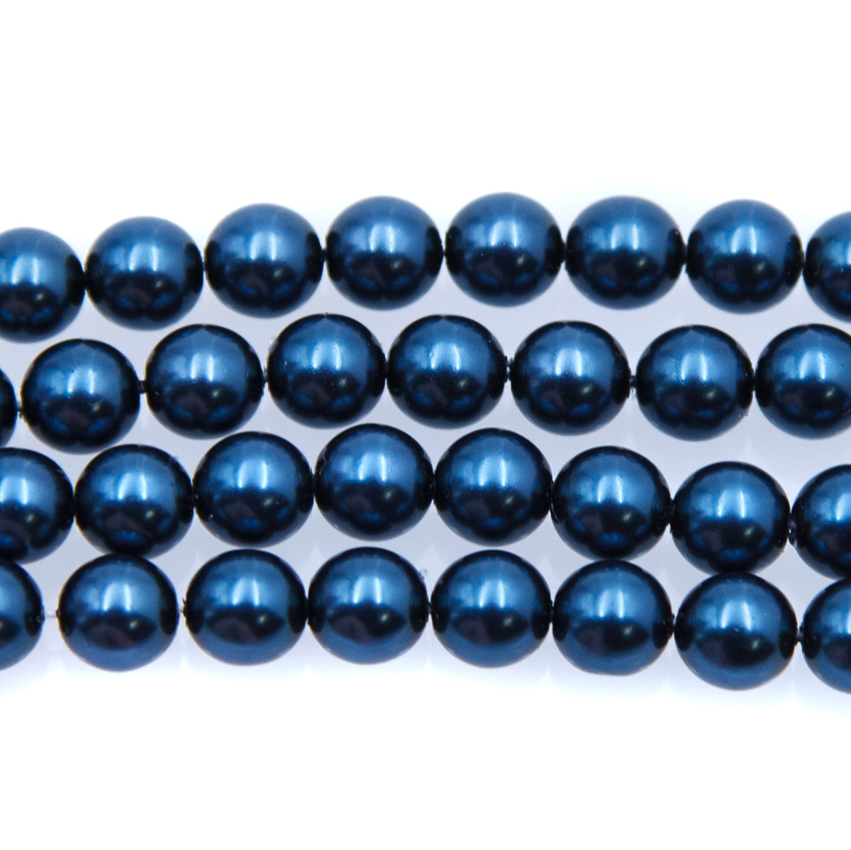 8GP677: CZ Glass Pearl DK Navy Blue 8mm 150PC