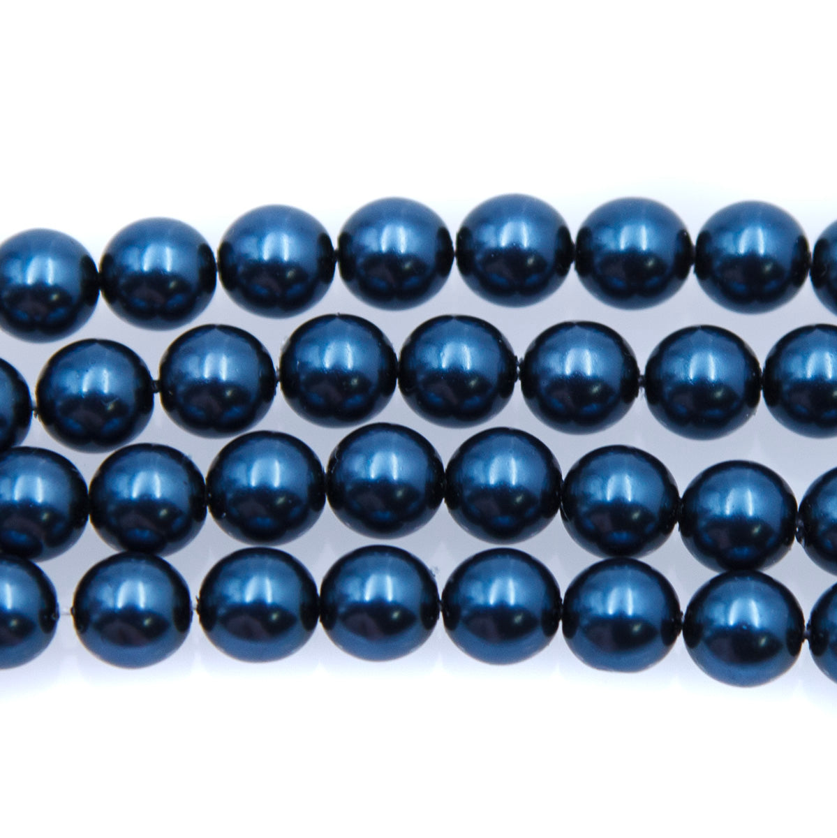 8GP677R: CZ Glass Pearl DK Navy Blue 8mm 25PC