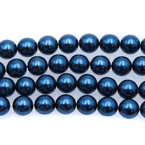 8GP677R: CZ Glass Pearl DK Navy Blue 8mm 25PC