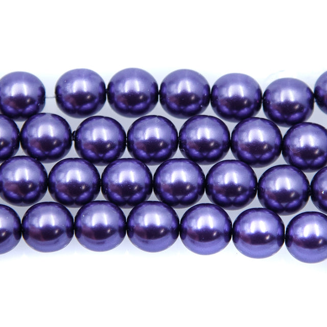 8GP698: CZ Round Cultura Pearl Metallic Violet 8mm 150PC