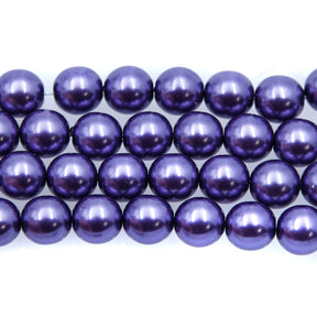 8GP698R: CZ Round Cultura Pearl Metallic Violet 8mm 25PC