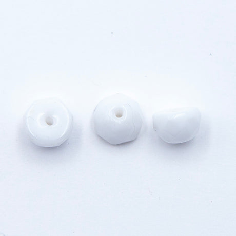 8HL112: CZ White Hill Bead 8mm 25 Pc Bag
