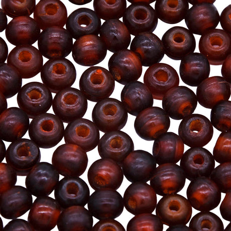 8HR252: Horn Round/Donut Orange 8mm Avg 100Pc