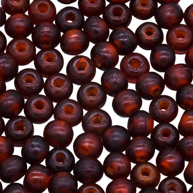 8HR252: Horn Round/Donut Orange 8mm Avg 100Pc