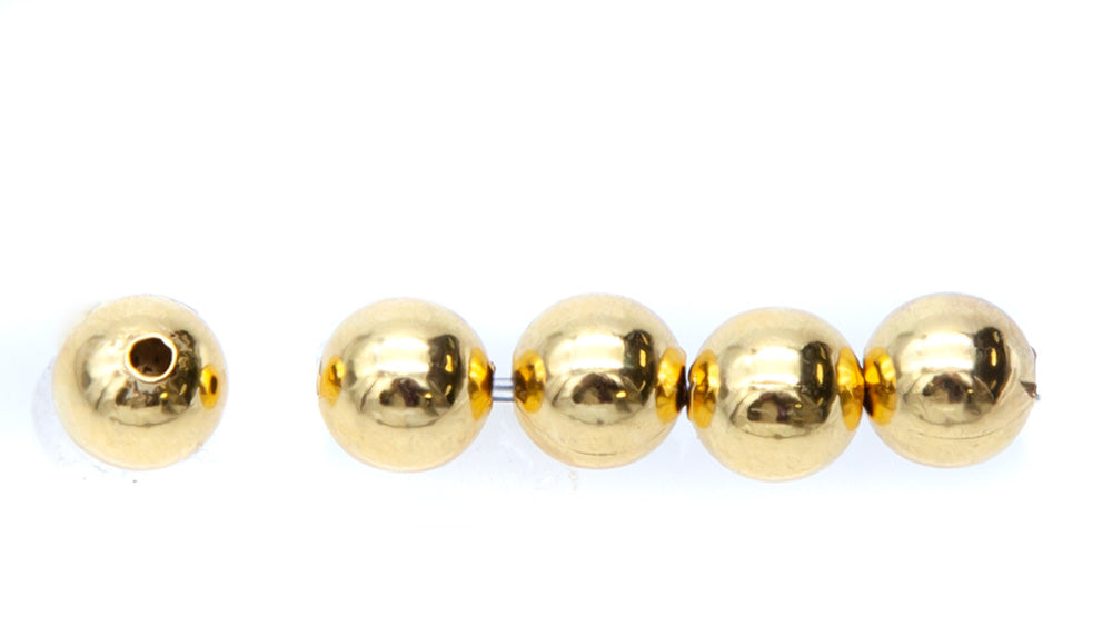 8MR854 : Metal Round Hamilton Gold Plated 8mm - 12PC