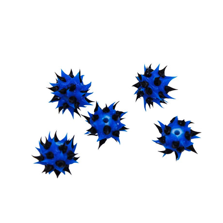 8MS109-74: Rubber Round Black w/Blue 8mm - 5PPK