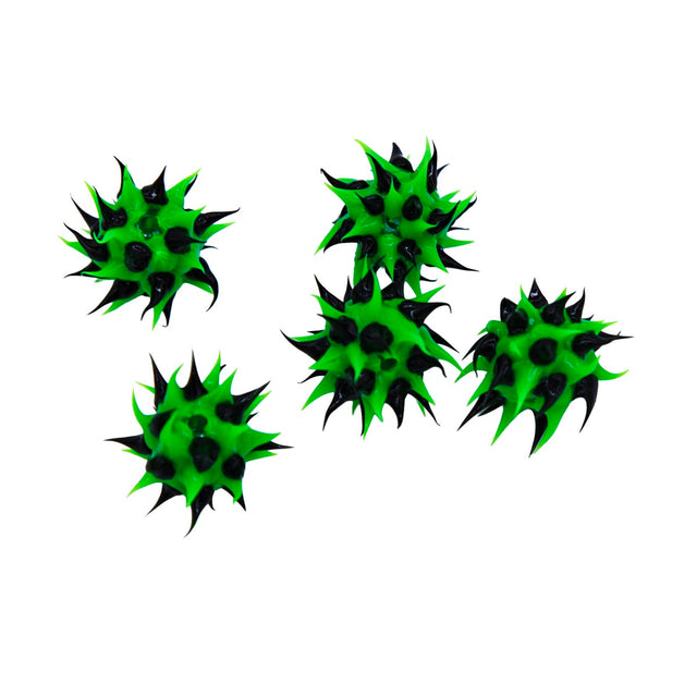 8MS109-84: Rubber Round Green w/Black 8mm - 5PPK