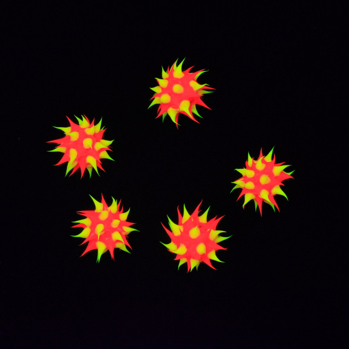 8MS134-22: Rubber Round Orange w/Yellow 8mm - 5PPK