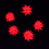 8MS134-92: Rubber Round Orange w/Pink 8mm - 5PPK