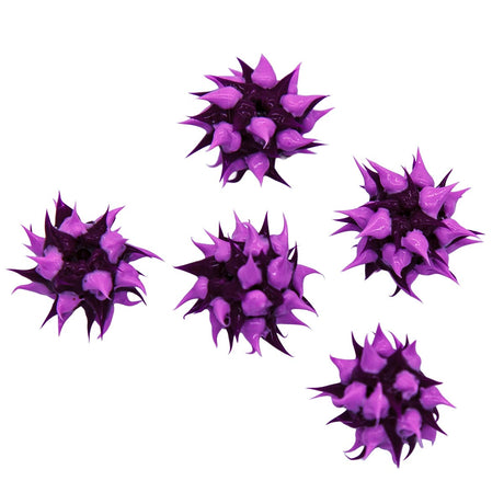 8MS198-96: Rubber Round Dark Purple w/Lt Purple 8mm - 5PPK