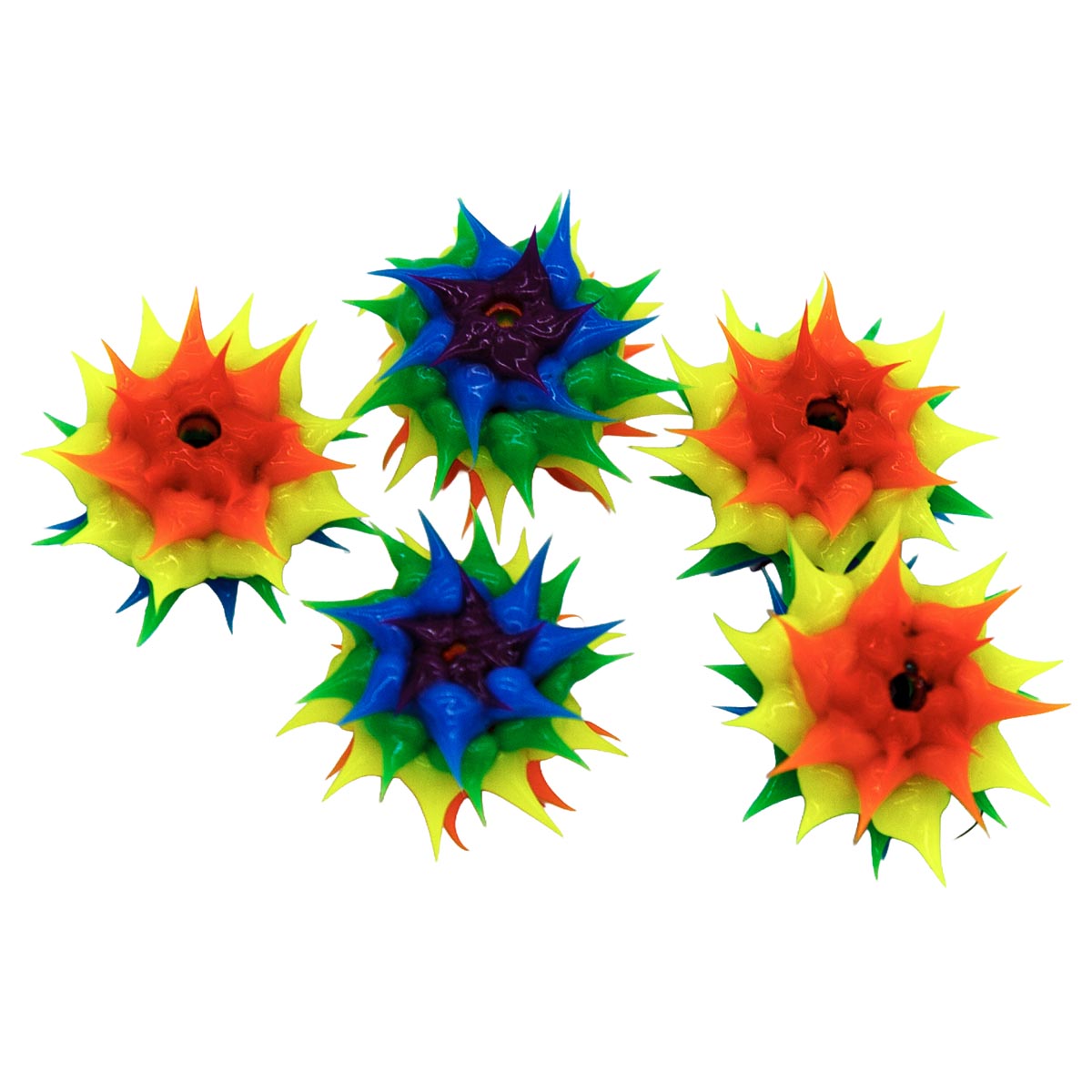 8MS525: Rubber Round Rainbow 8mm - 5PPK