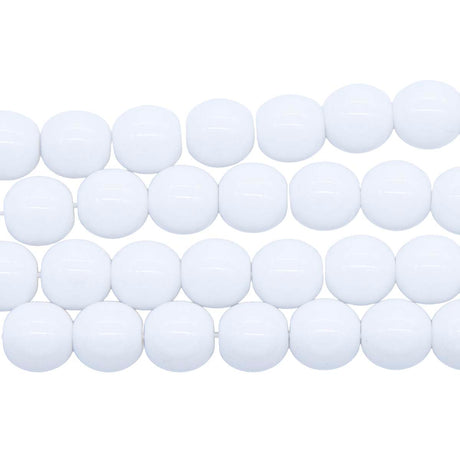 8RD112: CZ Round Opaque White 8mm 150PC