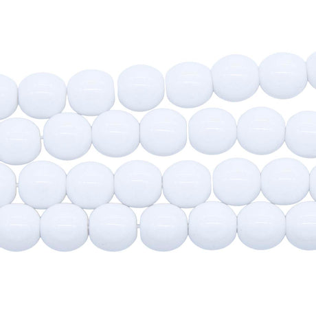 8RD112R: CZ Round Opaque White 8mm-25PC