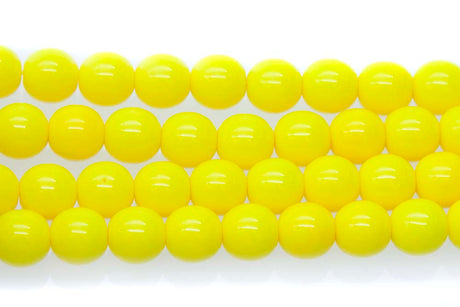 8RD122: CZ Round Opaque Lemon Yellow 8mm 300 PC