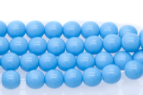8RD164R: CZ Round Opaque Turquoise Blue 8mm - 25 Pc