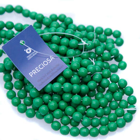 8RD184: CZ Round Opaque Green 8mm - 300 PC