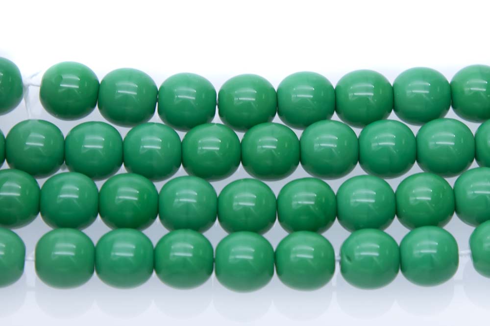 8RD184R: CZ Round Opaque Green 8mm - 25 Pc