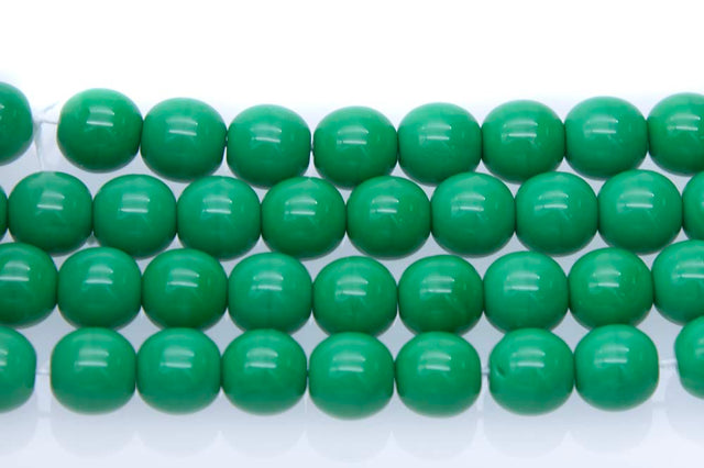 8RD184R: CZ Round Opaque Green 8mm - 25 Pc