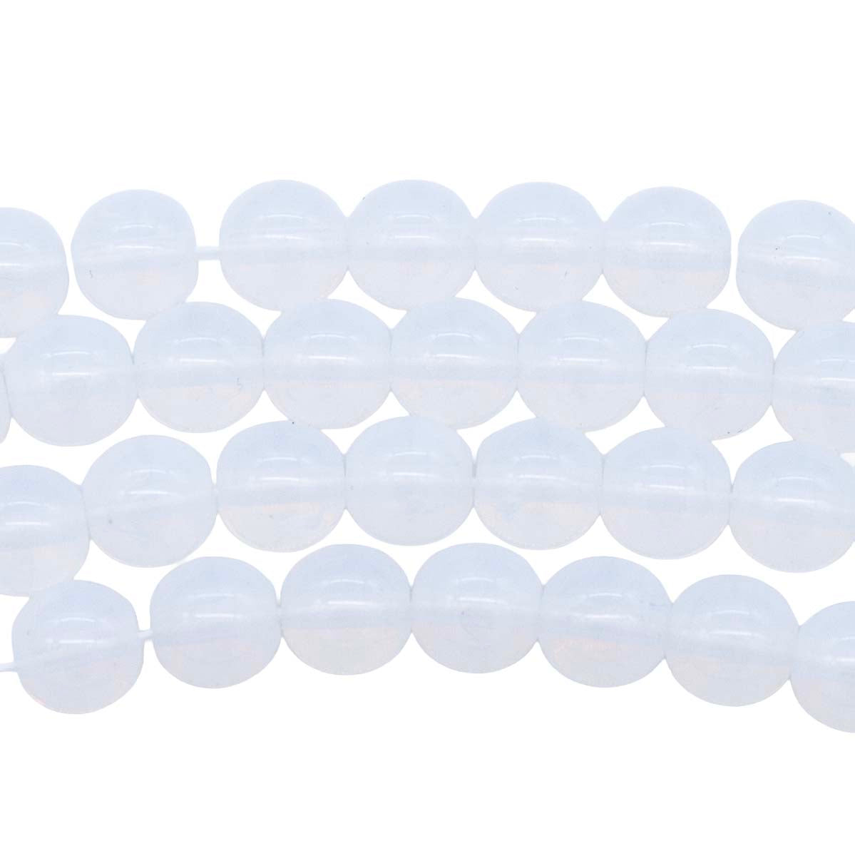 8RD210: CZ Round White Opal 8mm 150PC