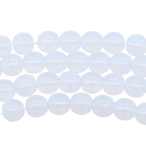 8RD210: CZ Round White Opal 8mm 150PC