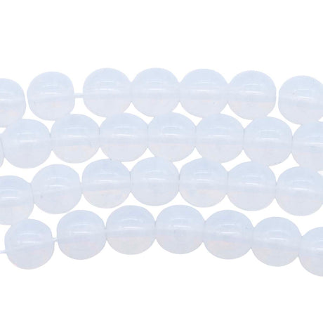 8RD210: CZ Round White Opal 8mm 150PC